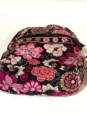 Vera Bradley Mod Floral Pink Backpack Retired Print Quilted